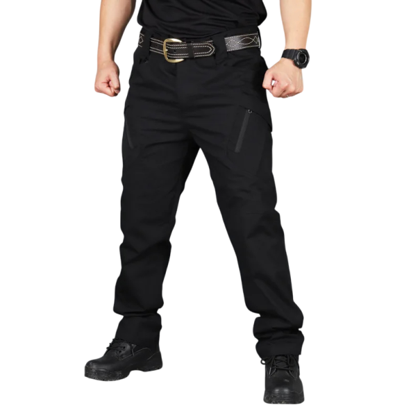 Herren Sommer Militärische Taktische Cargohose Strapazierfähige Schnelltrocknende Hose Outdoorhose mit mehreren Taschen Wanderarbeitshose schwarz S