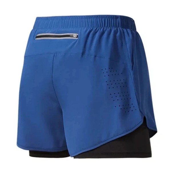 Herren Sport Schnelltrocknende Shorts mit Taschen Atmungsaktive Laufshorts Fitnesstraining Lockere Passform Bequeme Sportbekleidung blau XXS