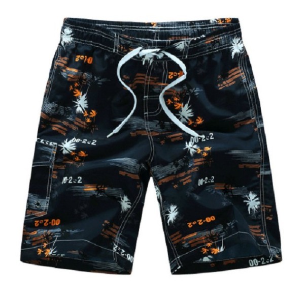 Herren-Strandshorts mit Palmen J1501 orange M