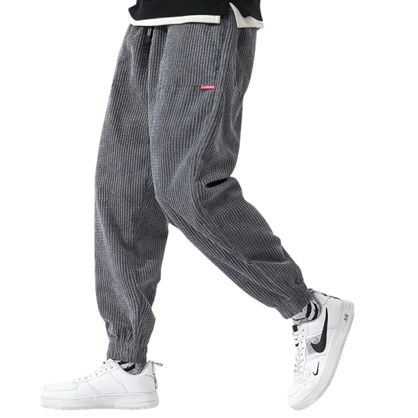 Herren Sweatpants einfarbig mit Innenfutter aus Fleece und Kordelzug mit Taschen aus Polyester und Baumwolle Warm und bequem für die Winterzeit grau M
