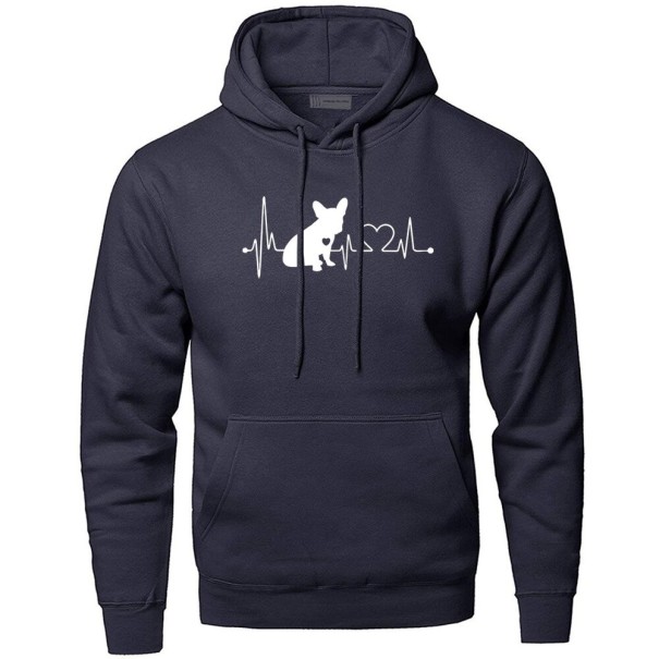 Herren Sweatshirt Herzschlag F51 dunkelblau M 1