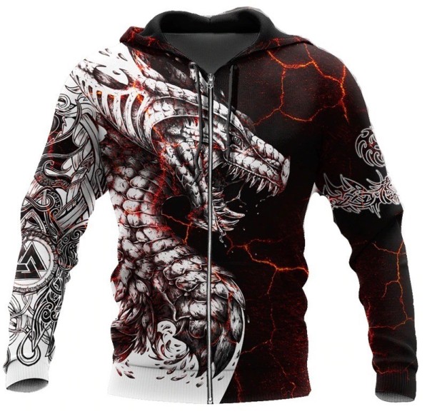 Herren-Sweatshirt mit Drachen XS 3