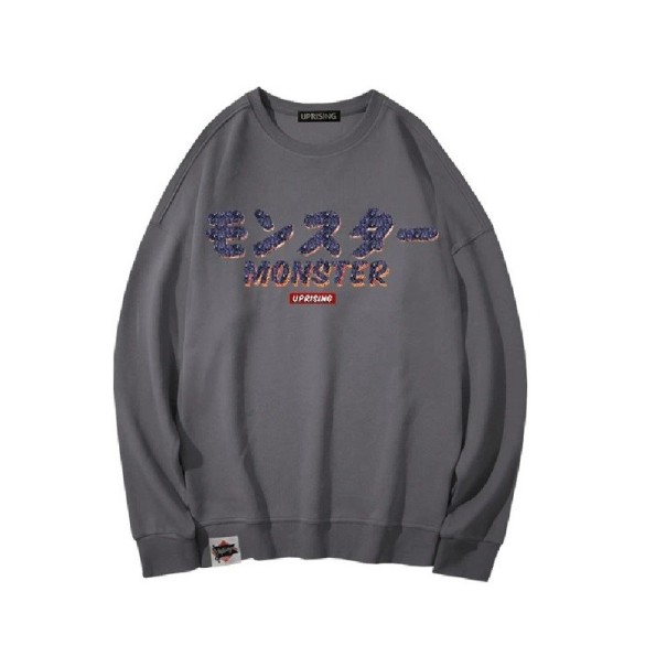 Herren-Sweatshirt mit F133-Aufdruck dunkelgrau XS