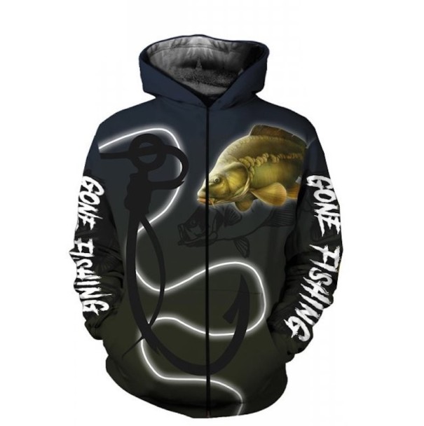 Herren-Sweatshirt mit Fisch XL 1