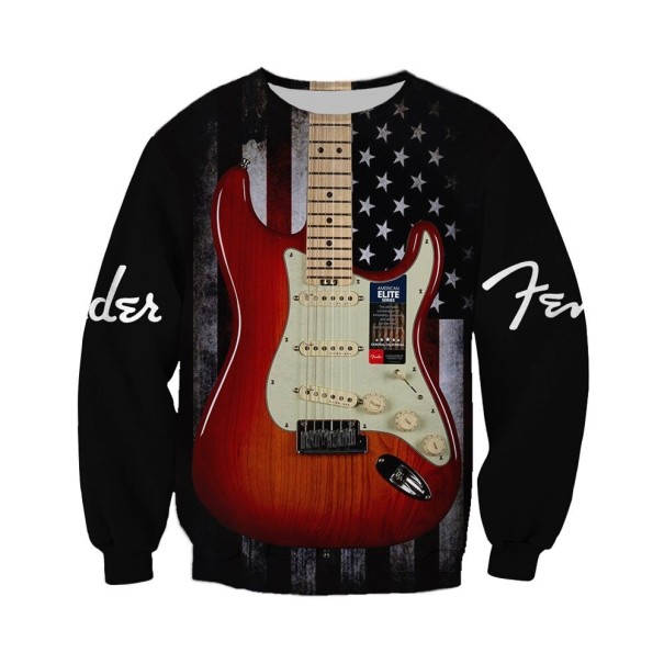 Herren-Sweatshirt mit Gitarre F116 S