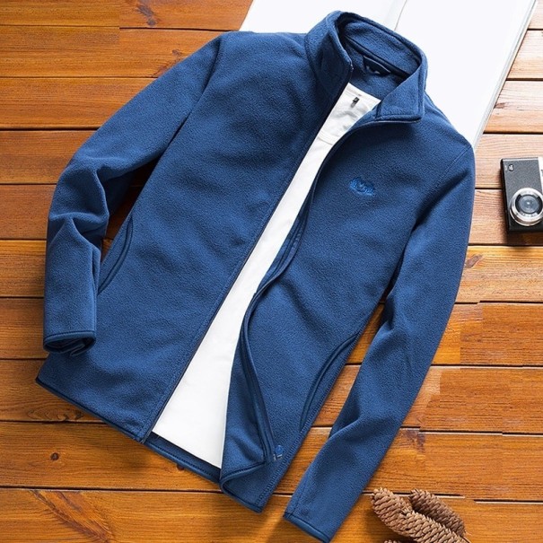 Herren-Sweatshirt mit Kragen dunkelblau M