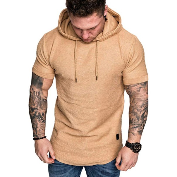 Herren-Sweatshirt mit kurzen Ärmeln beige L