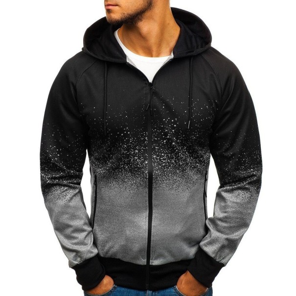 Herren-Sweatshirt mit Reißverschluss F40 grau L