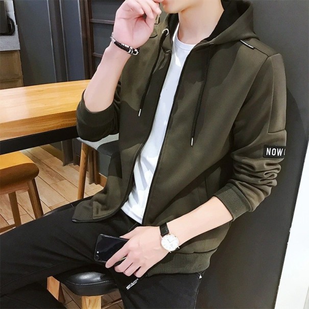 Herren-Sweatshirt mit Reißverschluss F56 armeegrün M