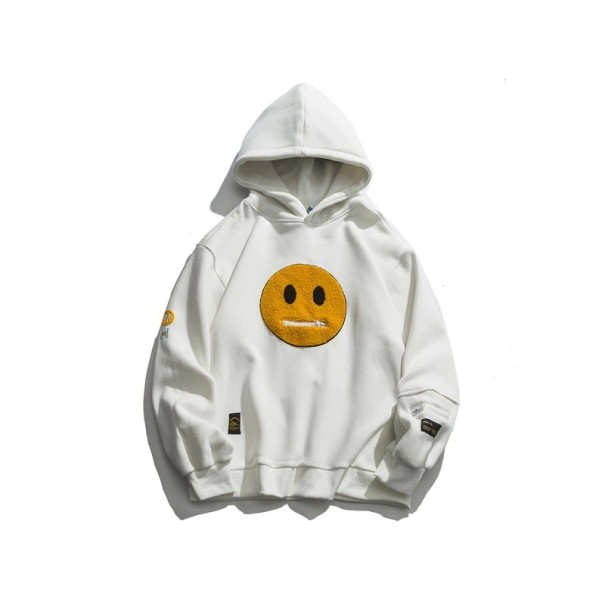 Herren-Sweatshirt mit Smiley F5 weiß S