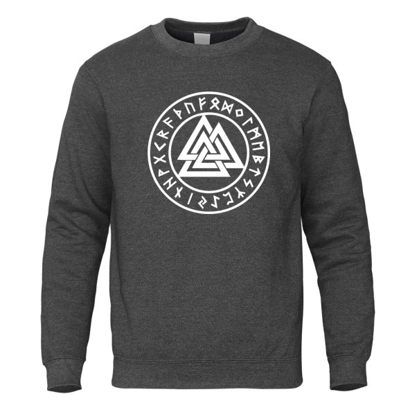 Herren-Sweatshirt mit Symbol dunkelgrau L 1