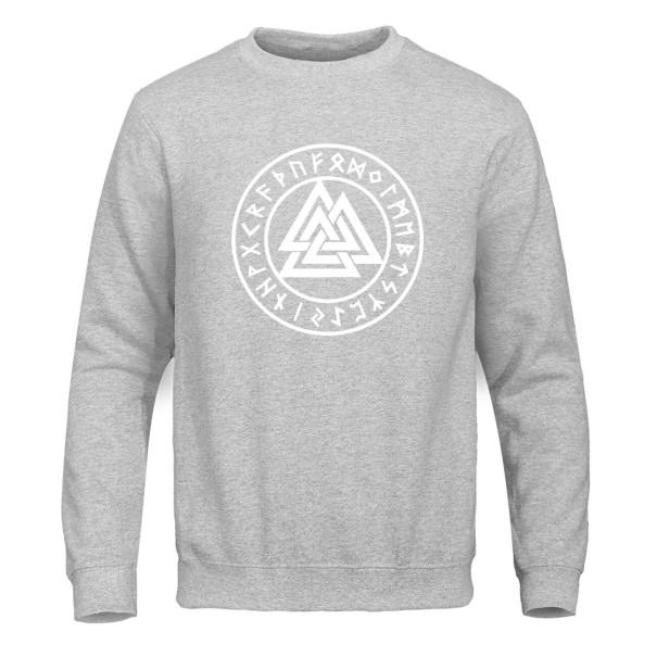 Herren-Sweatshirt mit Symbol hellgrau XL 1