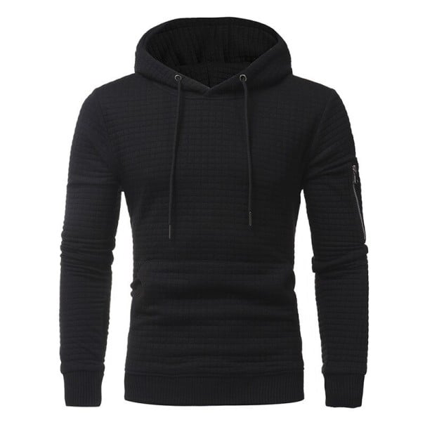 Herren-Sweatshirt mit Tasche F18 schwarz XS