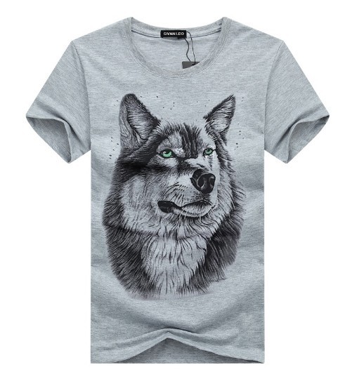 Herren-T-Shirt mit Aufdruck - VLK grau L