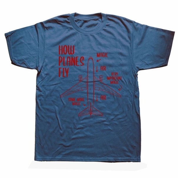Herren-T-Shirt mit Flugzeugaufdruck T2203 L 13