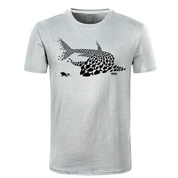 Herren-T-Shirt mit Hai T2231 M 12