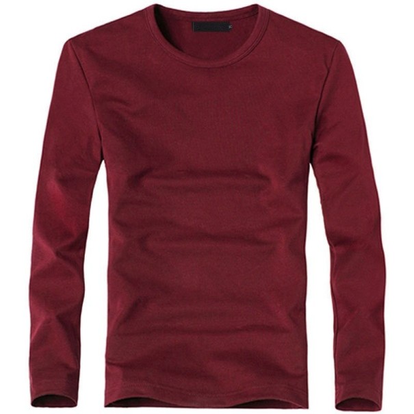 Herren-T-Shirt mit langen Ärmeln T2041 weinrot XXS 1