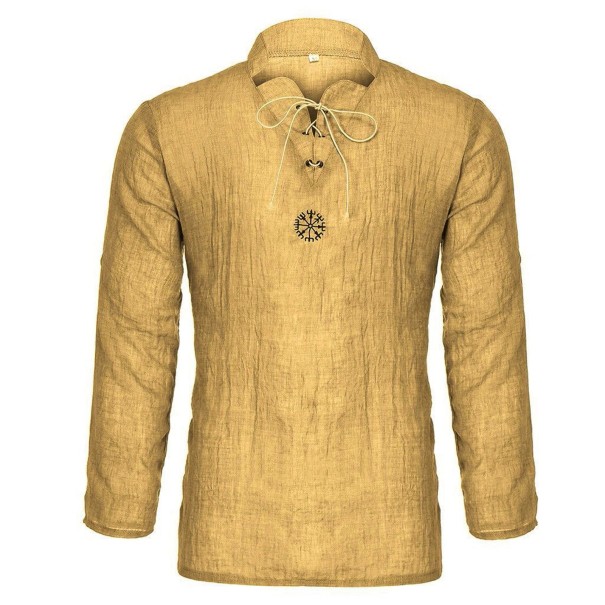 Herren-T-Shirt mit langen Ärmeln T2243 golden XS