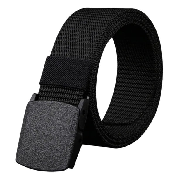 Herren Taktischer Gürtel 120 x 3,8 cm Verstellbarer Nylon Gürtel mit strapazierfähiger Kunststoffschnalle Militärischer Arbeitsgürtel schwarz
