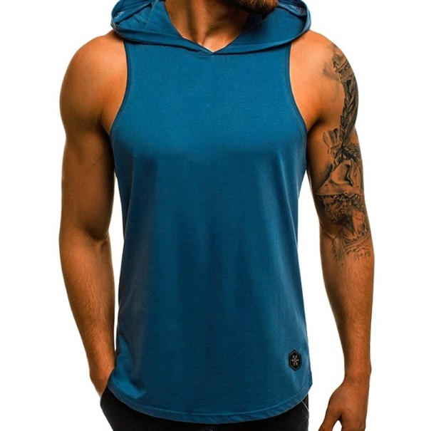 Herren-Tanktop mit Kapuze F1831 blau XXL