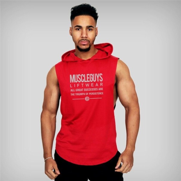 Herren-Tanktop mit Kapuze T1954 rot XL