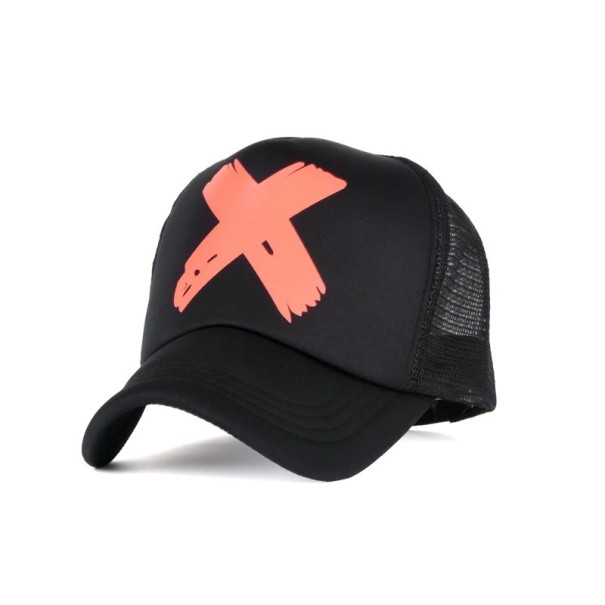 Herren-Trucker-Cap mit Kreuz rot