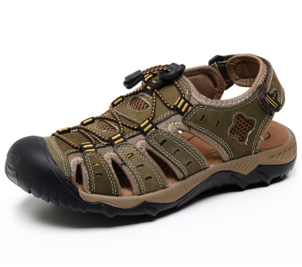 Herren-Vollzehensandalen J2180 armeegrün 40