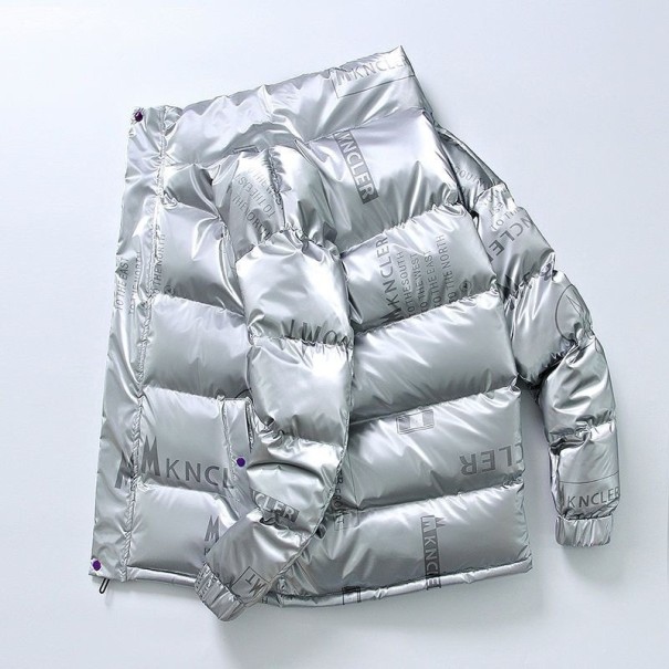 Herren-Winter-Daunenjacke F1197 silbern XS 2