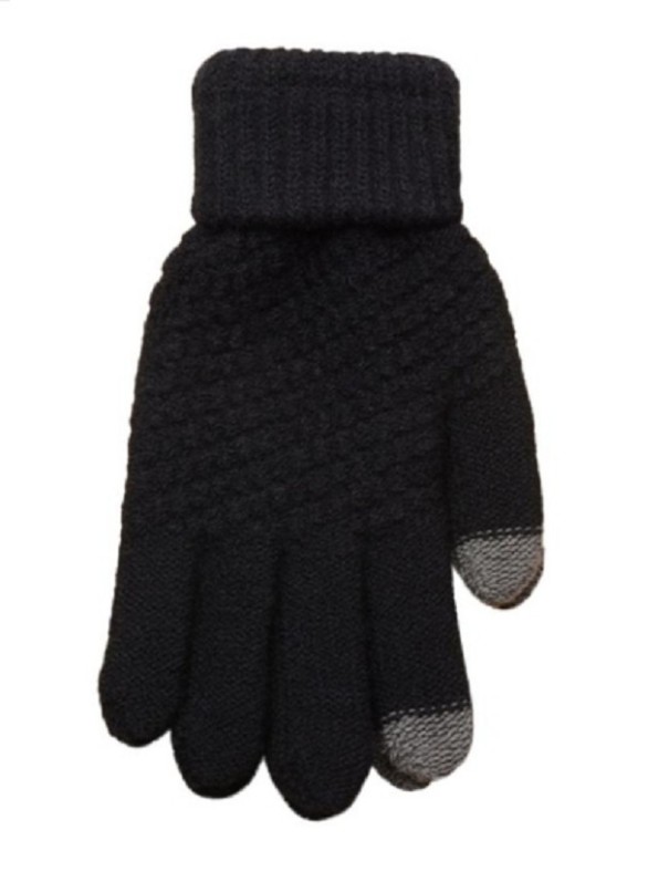 Herren-Winter-Touch-Handschuhe J2686 schwarz