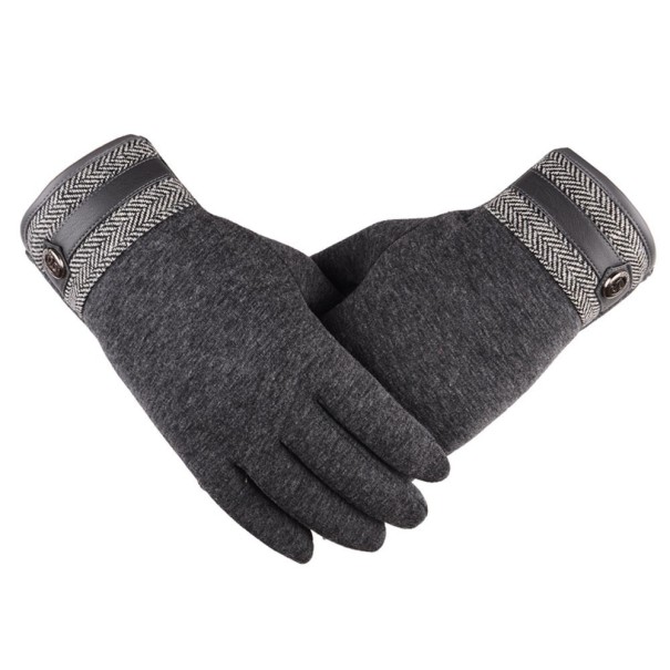 Herren-Winterhandschuhe aus Baumwolle grau