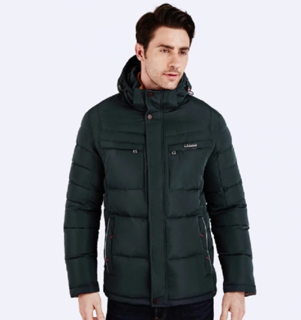 Herren-Winterjacke aus Baumwolle J2040 armeegrün M