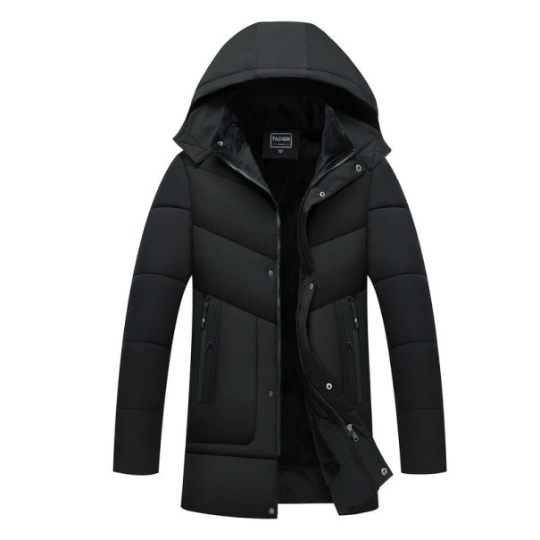 Herren-Winterjacke mit Kapuze A1802 schwarz XL 3