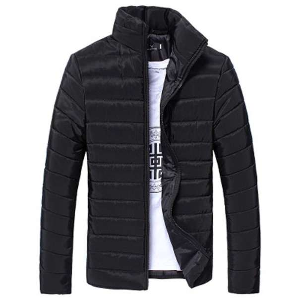 Herren-Winterjacke mit Kragen J2934 schwarz XL