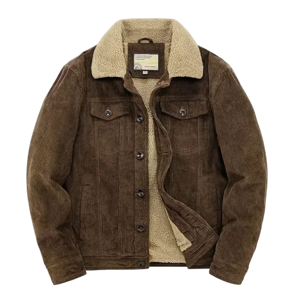 Herren Winterjacke Winddichtes Design Knopfverschluss Polyester Praktische Taschen Kragen Kaschmirfutter Warmes Winterkomfort braun XS