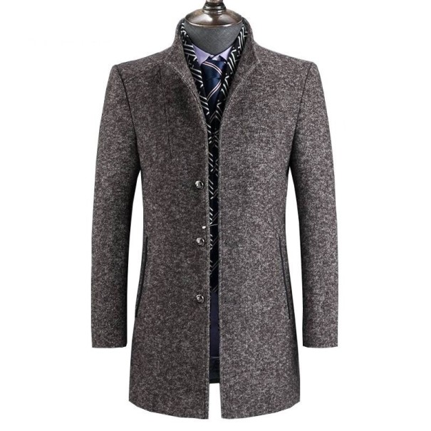 Herren-Wintermantel S131 braun M 2