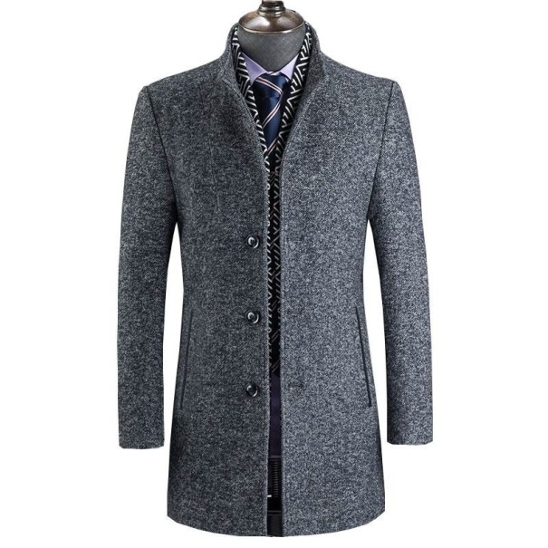 Herren-Wintermantel S131 grau L 2