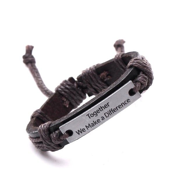 Herrenarmband aus echtem Leder J3380 4