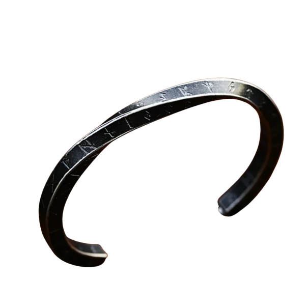 Herrenarmband mit Buchstaben aus Edelstahl 6,2 cm Stilvolles und modernes Design für Männer mit personalisierten Buchstaben schwarz