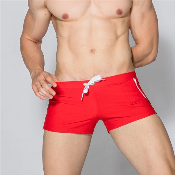 Herrenbadebekleidung mit Tasche rot M
