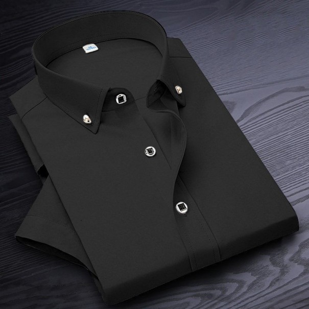 Herrenhemd F431 schwarz S