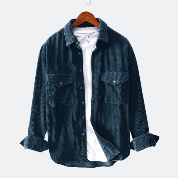 Herrenhemd F462 dunkelblau L