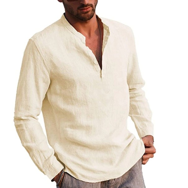 Herrenhemd F489 beige M