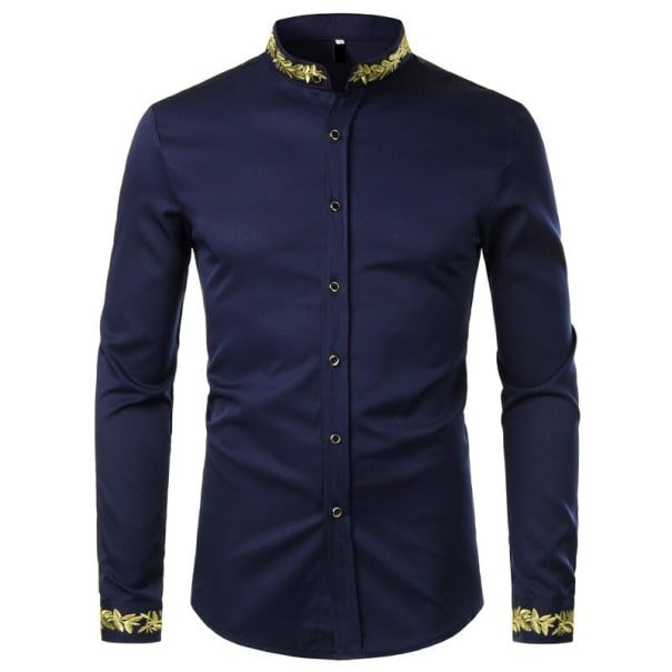 Herrenhemd F597 dunkelblau XXL