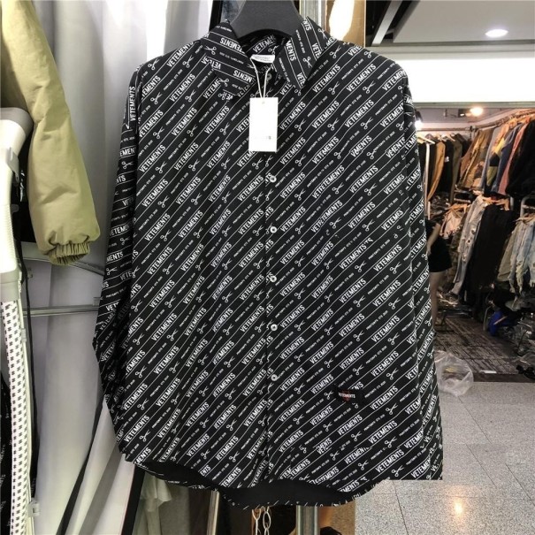 Herrenhemd F721 schwarz L