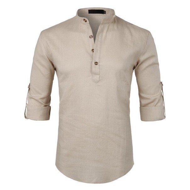 Herrenhemd F758 beige L