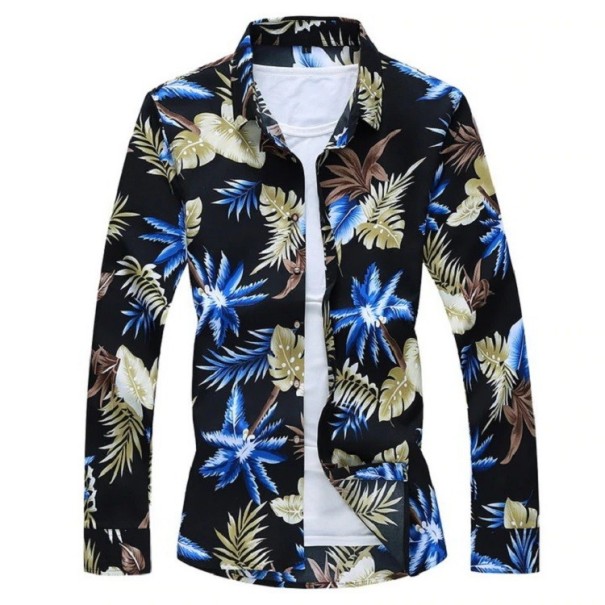 Herrenhemd mit Blumen F626 S 1