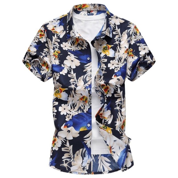 Herrenhemd mit Blumen F688 XXS 6