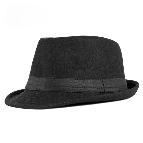 Herrenhut Elegantes Accessoire für einen formellen Anzug Klassische Form Stilvoller modischer Hut für Hochzeiten, Bälle und Feiern schwarz