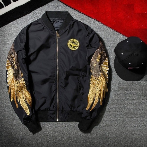 Herrenjacke mit Flügeln schwarz L