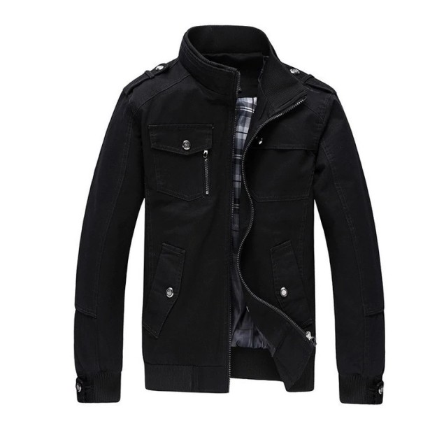 Herrenjacke mit Kragen J2588 schwarz XS